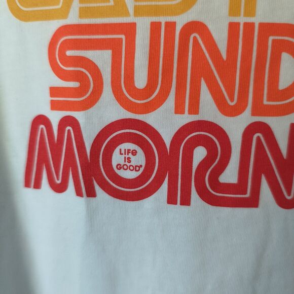 Life is Good Crusher Tee Lite New XXL Peplum Top "Easy Like Sunday Morning" - Picture 8 of 13